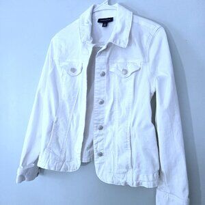 Charter Club White Jean Jacket Size S
